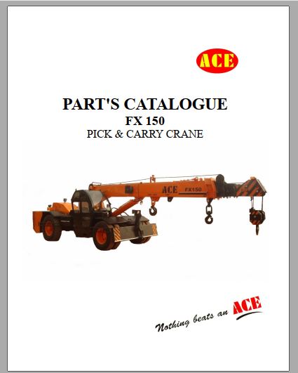 CATALOGO DE PEÇAS PDF GUINDASTE FX 150 - ACE