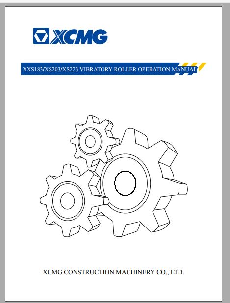 MANUAL DE OPERAÇÃO PDF ROLO VIBRATÓRIO XXS183, XS203, XS223 - XCMG