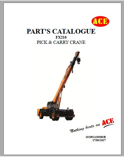 CATALOGO DE PEÇAS PDF GUINDASTE FX 210 - ACE