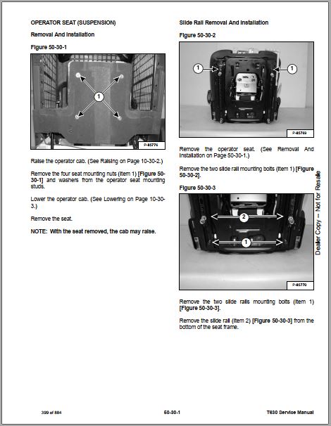 Manual De Serviço BOBCAT - T630 - Mini Carregadeira