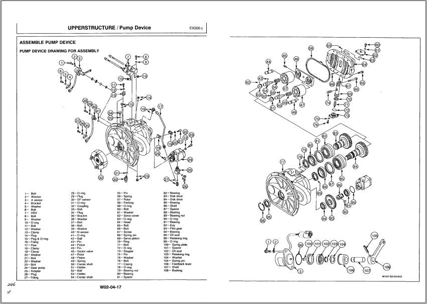 MANUAL DE SERVIÇOS DE OFICINA ESCAVADEIRA EX200-2 - HITACHI