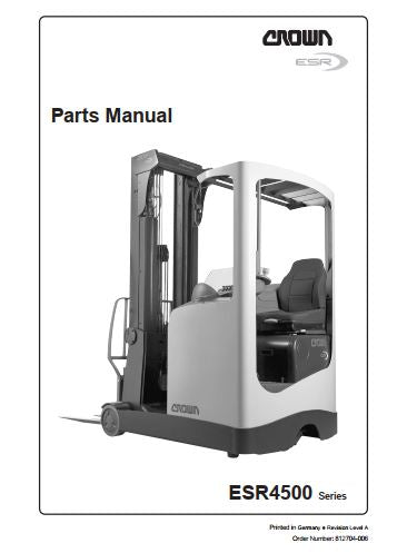 CATALOGO DE PEÇAS PDF EMPILHADEIRA ESR4500 SERIES - CROWN