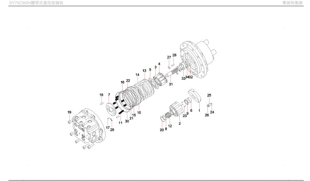 CATALOGO DE PEÇAS ESCAVADEIRA HIDRAULICA - SY75C SANY