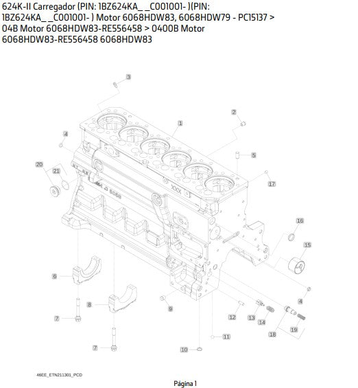 CATÁLOGO DE PEÇAS CARREGADEIRA JOHN DEERE - 624K-ll