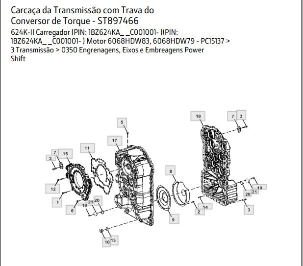 CATÁLOGO DE PEÇAS CARREGADEIRA JOHN DEERE - 624K-ll