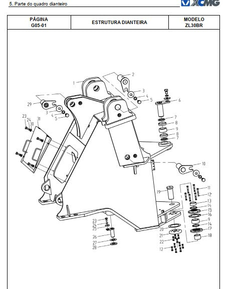 Catalogo De Peças XCMG - ZL30BR - Pa Carregadeira