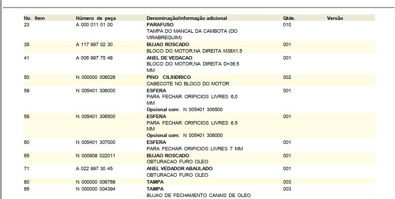 CATALOGO DE PEÇAS VAN - 415 CDI  MERCEDES