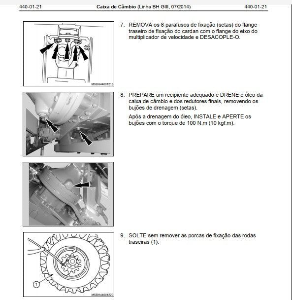 MANUAL DE SERVIÇO TRATOR LINHA BH GIII VALTRA