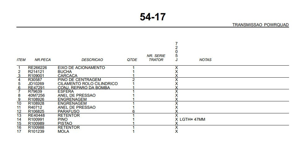 Catálogo De Peças John Deere 7205j Trator