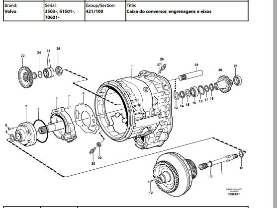 Catalogo De Pecas Pa Carregadeira Volvo - L110f - (em Portug