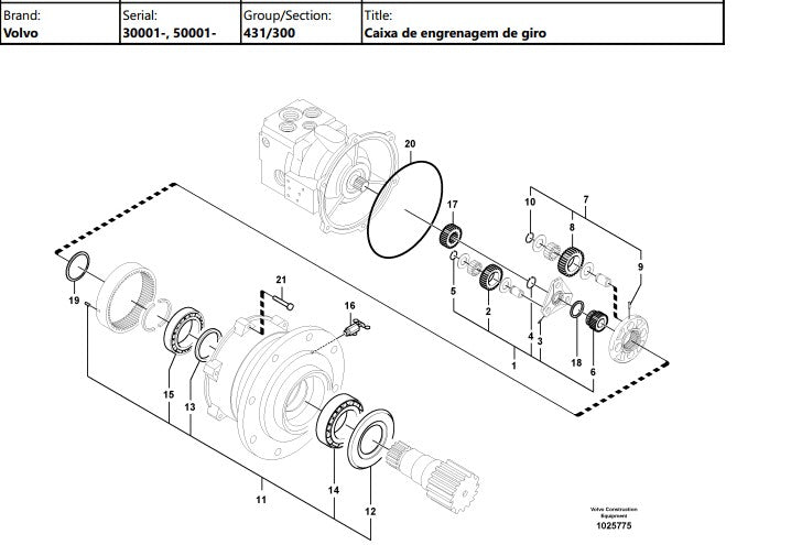 Catalogo De Pecas Escavadeiras Compactas Volvo - Ec55b