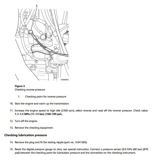 manual de reparo Volvo BL60 retroescavadeira - página interna sobre braço carregador e retro