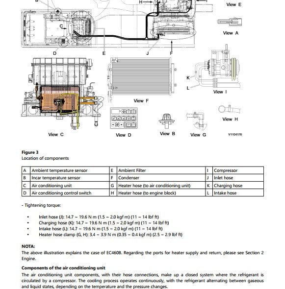 manual de oficina Volvo EC240B LC escavadeira - página interna sobre cilindros do braço e caçamba