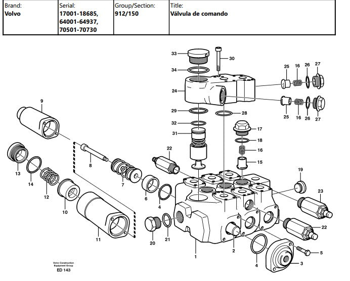Catalogo De Pecas Pa Carregadeira Volvo - L90d - (em Portugu