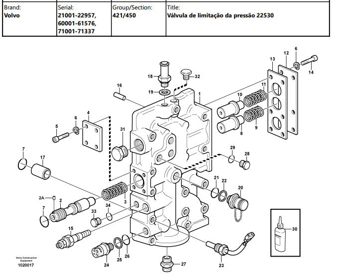 Catalogo De Pecas Pa Carregadeira Volvo - L70e - (em Portugu
