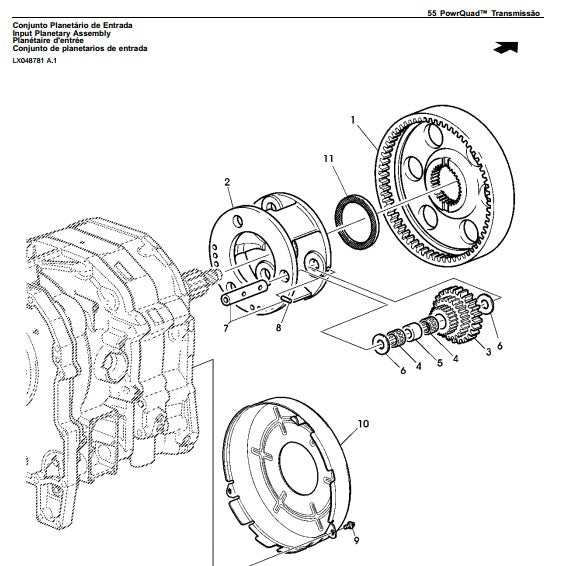 Catalogo De Peças JOHN DEERE - 7230J - Trator