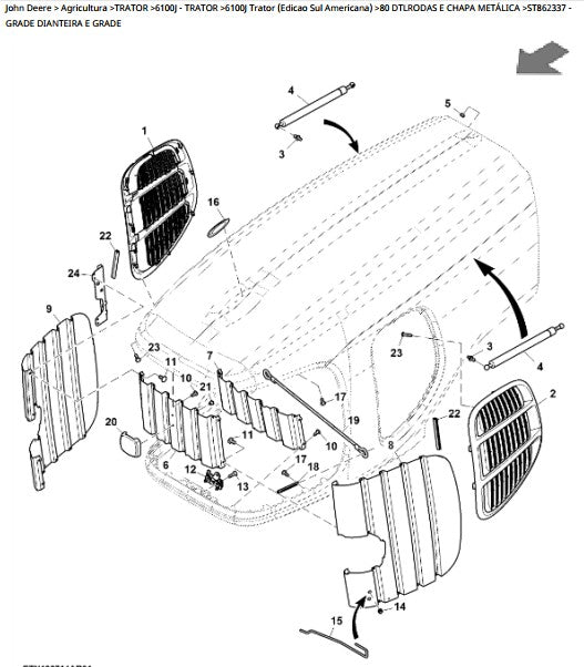 CATALOGO DE PEÇAS TRATOR - 6100J JOHN DEERE