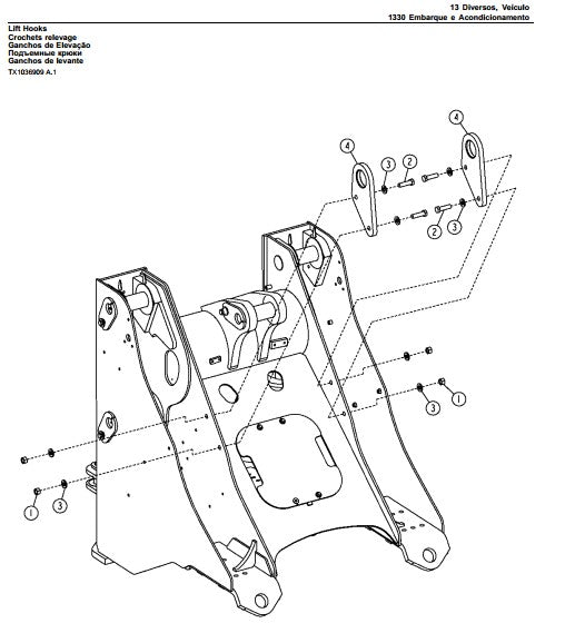 Catálogo De Peças John Deere 624k Carregadeira