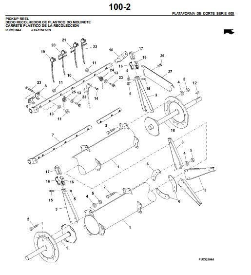 Catálogo De Peças John Deere Serie 600 Plataforma De Corte