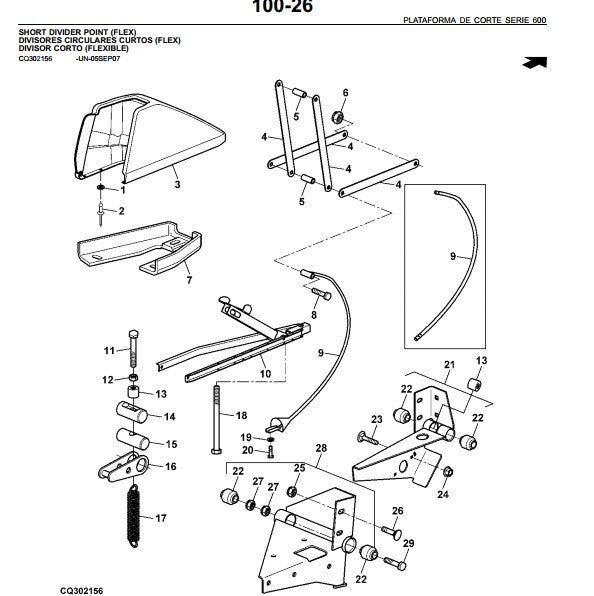Catálogo De Peças John Deere Serie 600 Plataforma De Corte