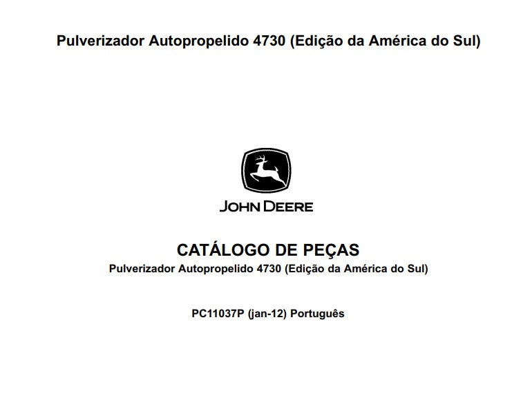 Catalogo de Peças Pulverizador John Deere PV-4730
