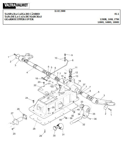 Catálogo De Peças Valtra 1280 R - 1380 S - 1580 - 1680 S