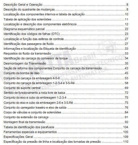 Manual De Reparo Câmbio Automático 6l50 6l80 Nova Gm S10