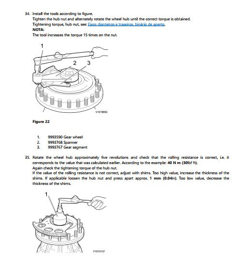 manual técnico Volvo L180F pá carregadeira - página interna sobre cabine e instrumentos