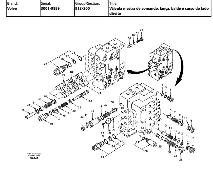 Catalogo De Pecas Escavadeiras Volvo - Ec210 - Pt-br