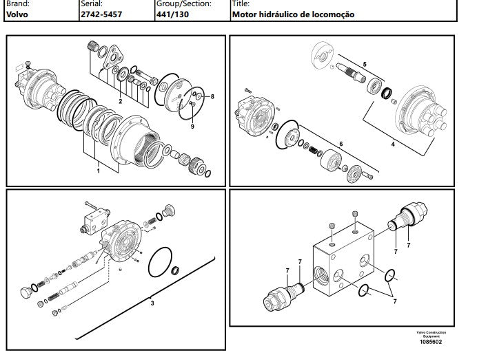 Catalogo De Pecas Escavadeiras Compactas Volvo - Ec27c