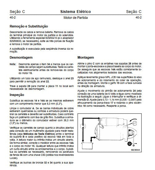 Manual De Serviços Retroescavadeira Jcb 4cx