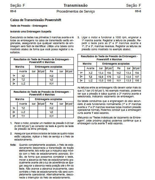 Manual De Serviços Jcb 3cx Retroescavadeira