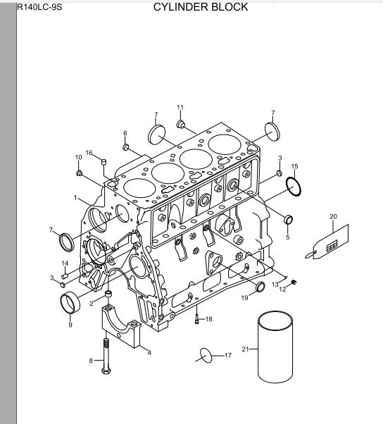 Catalogo De Pecas Escavadeira Hyundai - R140lc-9s - (ingles)