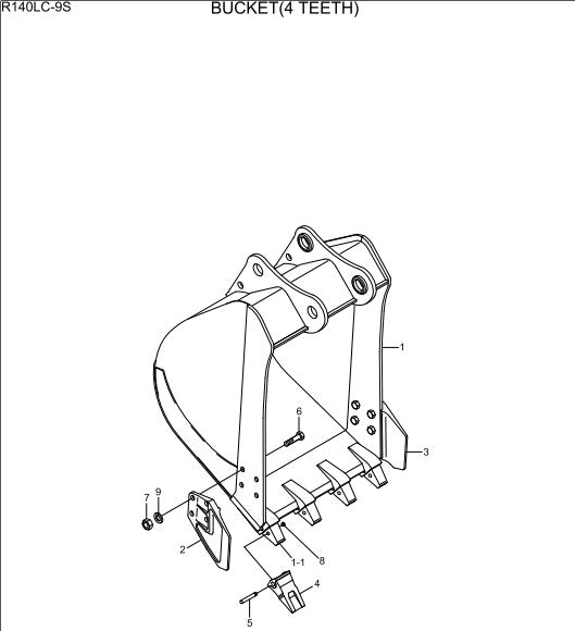 Catalogo De Pecas Escavadeira Hyundai - R140lc-9s - (ingles)