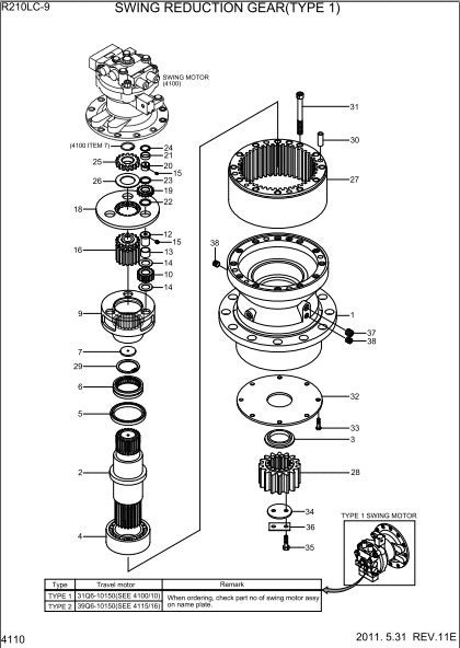 Catalogo De Pecas Escavadeira Hyundai - R210lc - 9 - (ingles