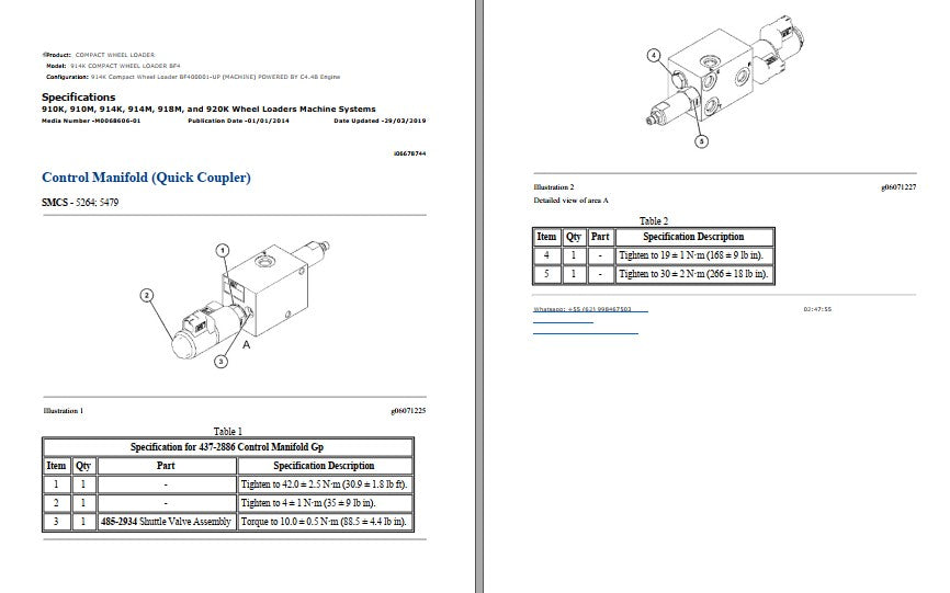 Manual de Serviço CATERPILLAR - 914K - Carregadeira De Rodas Compacta (Inglês) PDF