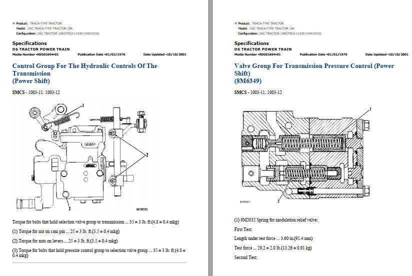 Manual de Serviço CATERPILLAR - D6C - Trator De Esteira (Inglês) PDF