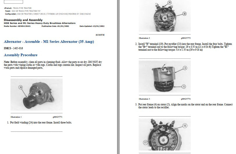 Manual de Serviço CATERPILLAR - D6D SR - Trator De Esteira (Inglês) PDF