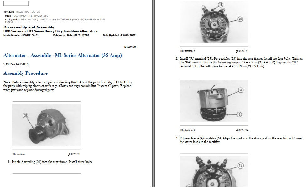 Manual de Serviço CATERPILLAR - D6D - Trator De Esteira (Inglês) PDF