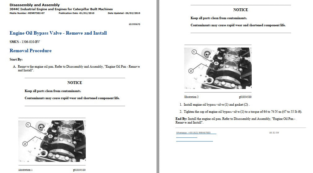 Manual de Serviço Caterpillar - 256C - Mini Carregadeira (Inglês) PDF