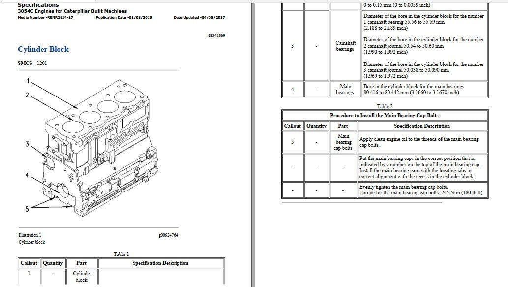 Manual de Serviço CATERPILLAR - CB-434D - Rolo Compactador Vibratório (Inglês) PDF