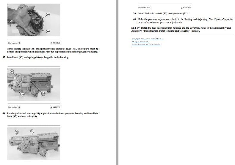 Manual de Serviço Caterpillar - 140H ES - Motoniveladora (Inglês) PDF