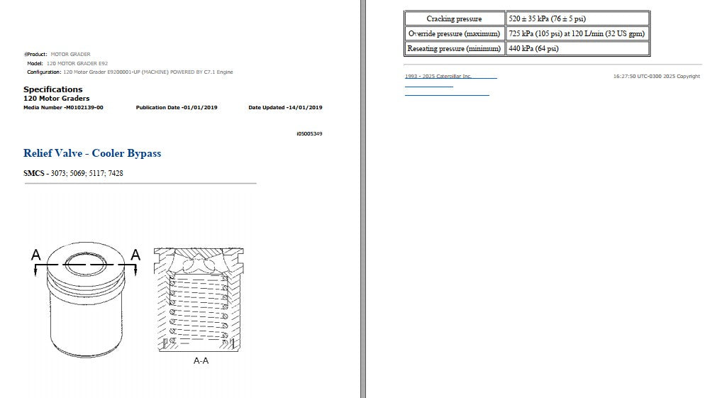 Manual de Serviço Caterpillar - 120 - Motoniveladora (Inglês) PDF