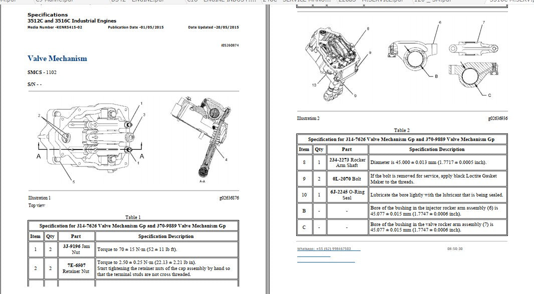 Manual De Serviço Motor - 3516C - Maquinas Caterpillar
