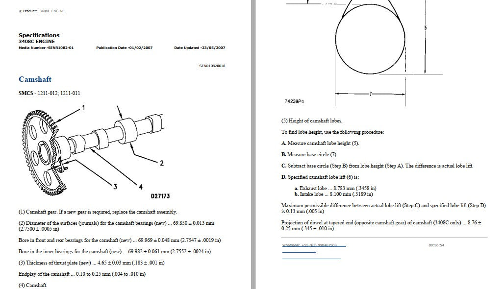 Manual De Serviço Motor Industrial - 3408C - Maquinas Caterpillar