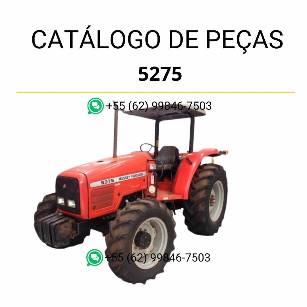 Catálogo de peças PDF Massey Ferguson 5275 com ilustrações técnicas e identificação completa de componentes do trator