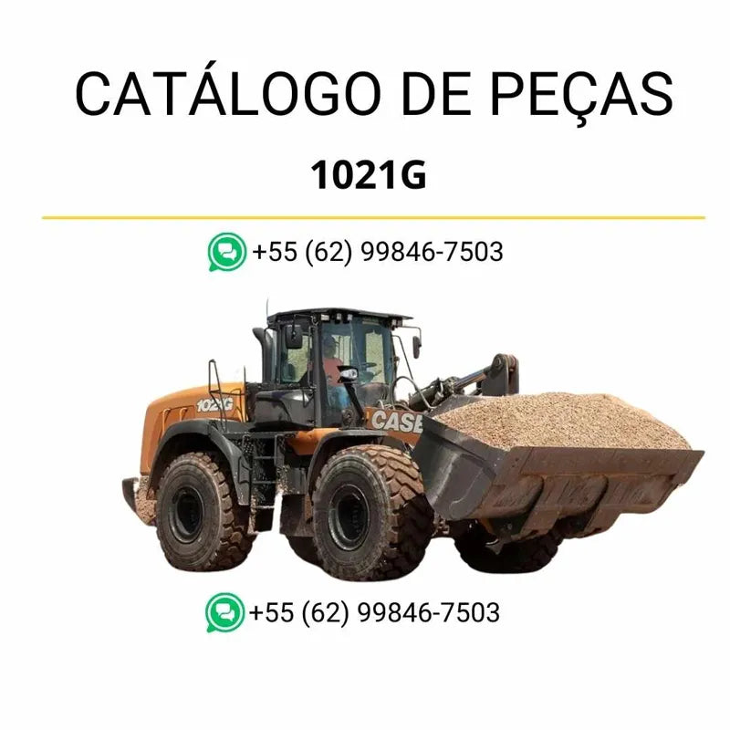 Catálogo de peças CASE 1021G em PDF com listas de componentes e ilustrações técnicas da pá-carregadeira TIER 4B