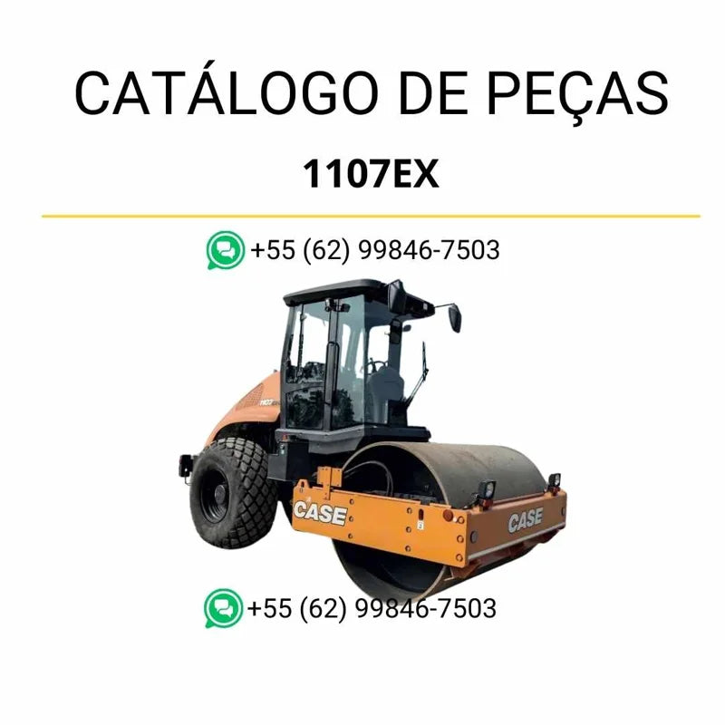 Catálogo de peças CASE 1107EX em PDF com foco no conjunto de rolamento, trazendo diagramas técnicos e identificação detalhada dos componentes TIER 3
