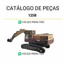 Catálogo de peças Case 125B em PDF, com diagramas técnicos e identificação detalhada de componentes originais da escavadeira de esteiras.