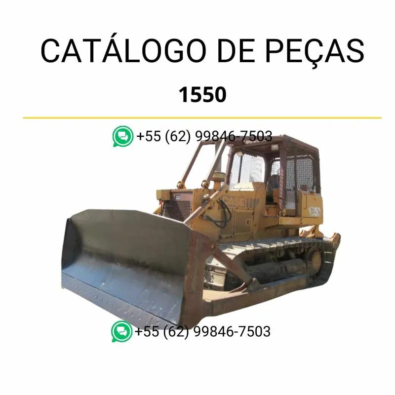 Catálogo de peças CASE 1550 em PDF com ilustrações técnicas e identificação completa dos componentes do trator de esteira